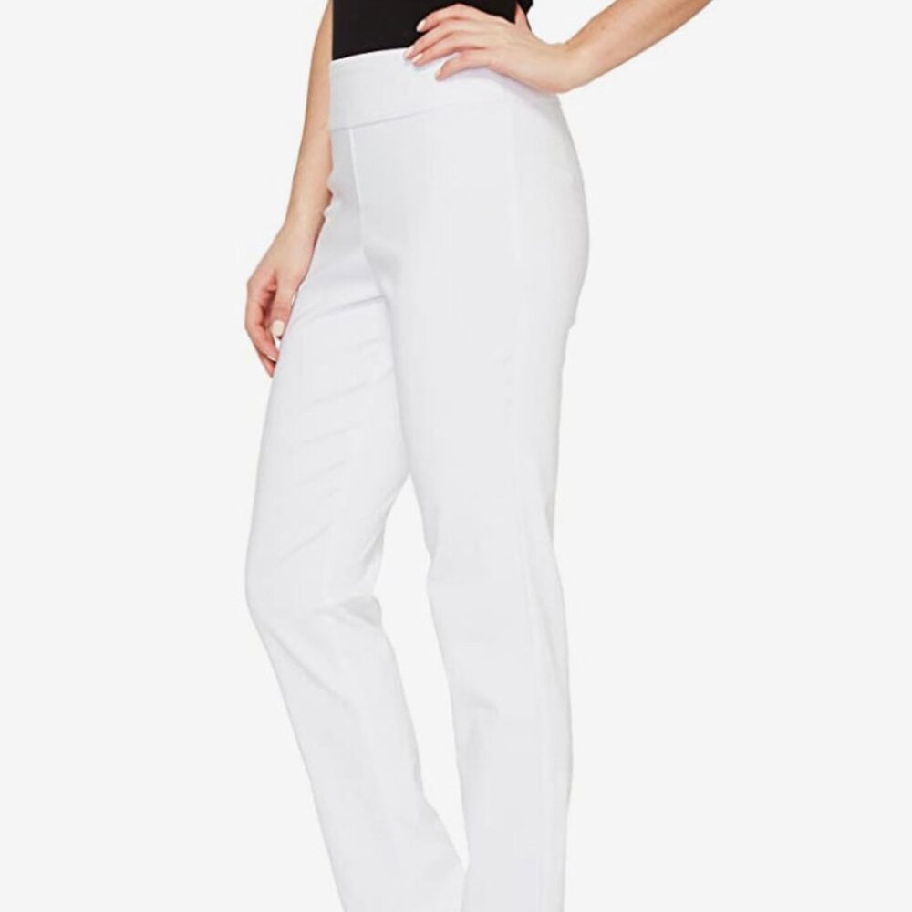 KRAZY LARRY HOT WHITE STRAIGHT LEG PANTS NWT